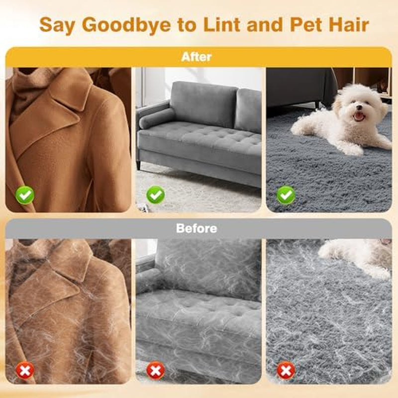 2Pcs Reusable Pet Hair Removal Gloves - Electrostatic Tool for Sofa, Bed & Car