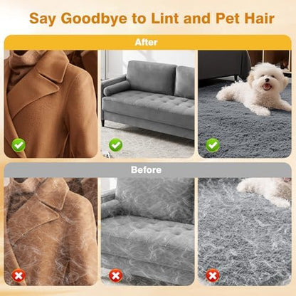 2Pcs Reusable Pet Hair Removal Gloves - Electrostatic Tool for Sofa, Bed & Car