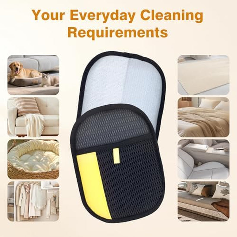 2Pcs Reusable Pet Hair Removal Gloves - Electrostatic Tool for Sofa, Bed & Car